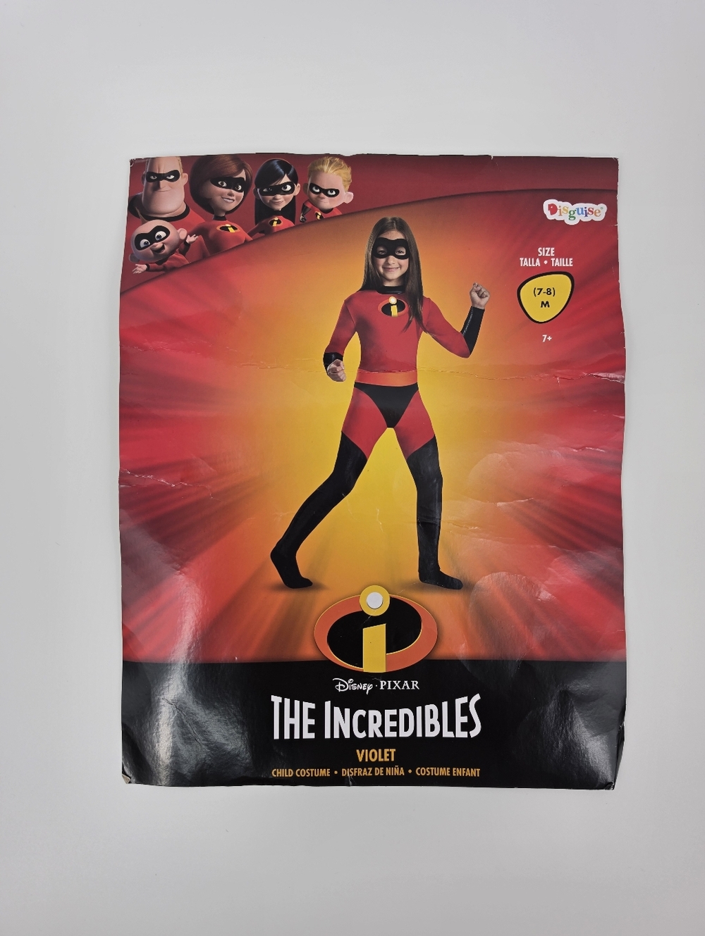 Disney Pixar Incredibles Violet Costume Girls Size M 7-8 Superhero Halloween